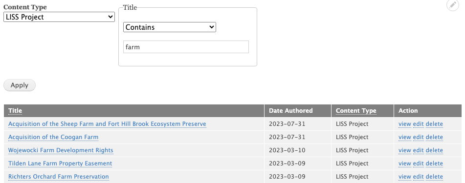 LISS Project search for "farm"